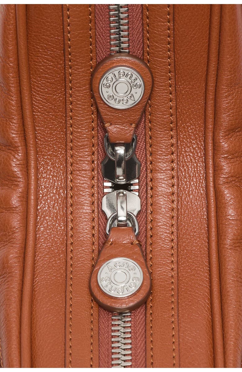 Acne Studios Small Camero Leather Shoulder Bag, Alternate, color, Chocolate Brown