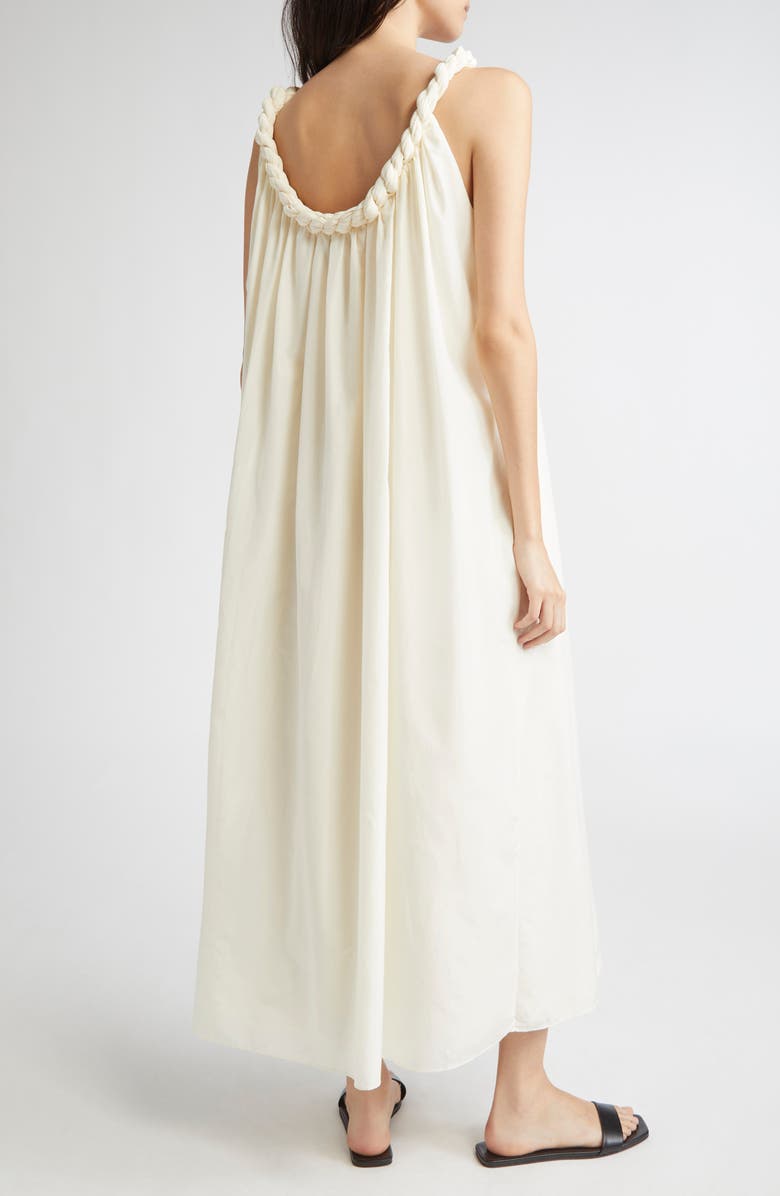 LOULOU DE SAISON Kika Gathered Cotton & Silk Voile Maxi Dress, Alternate, color, Ivory