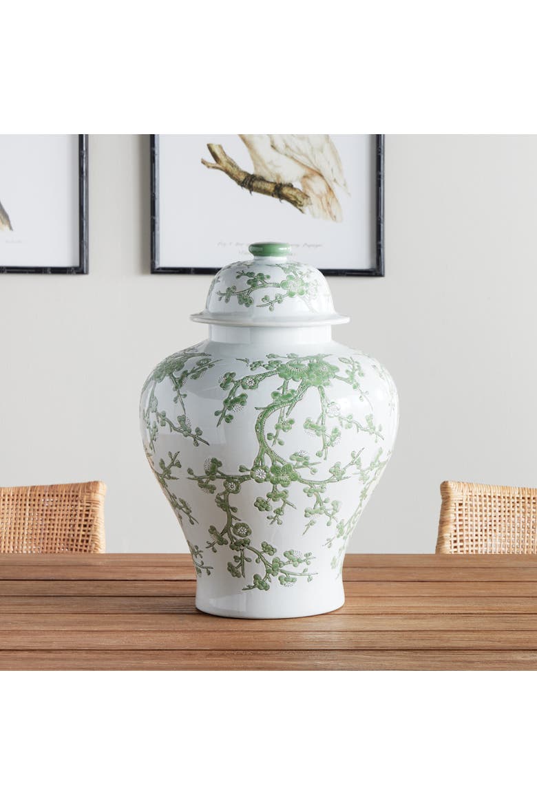 Imperial Empress Lidded Ginger Jar, Alternate, color, Green