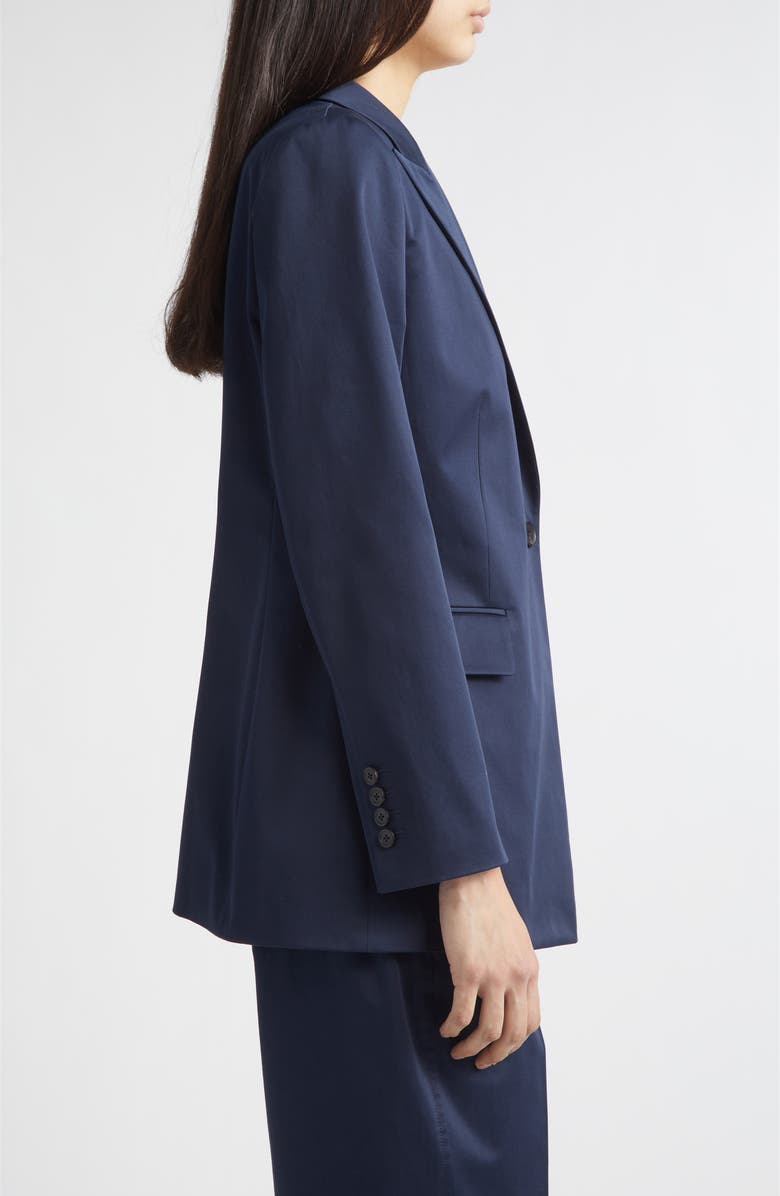 PARTOW Bow Stretch Cotton Jacket, Alternate, color, Navy