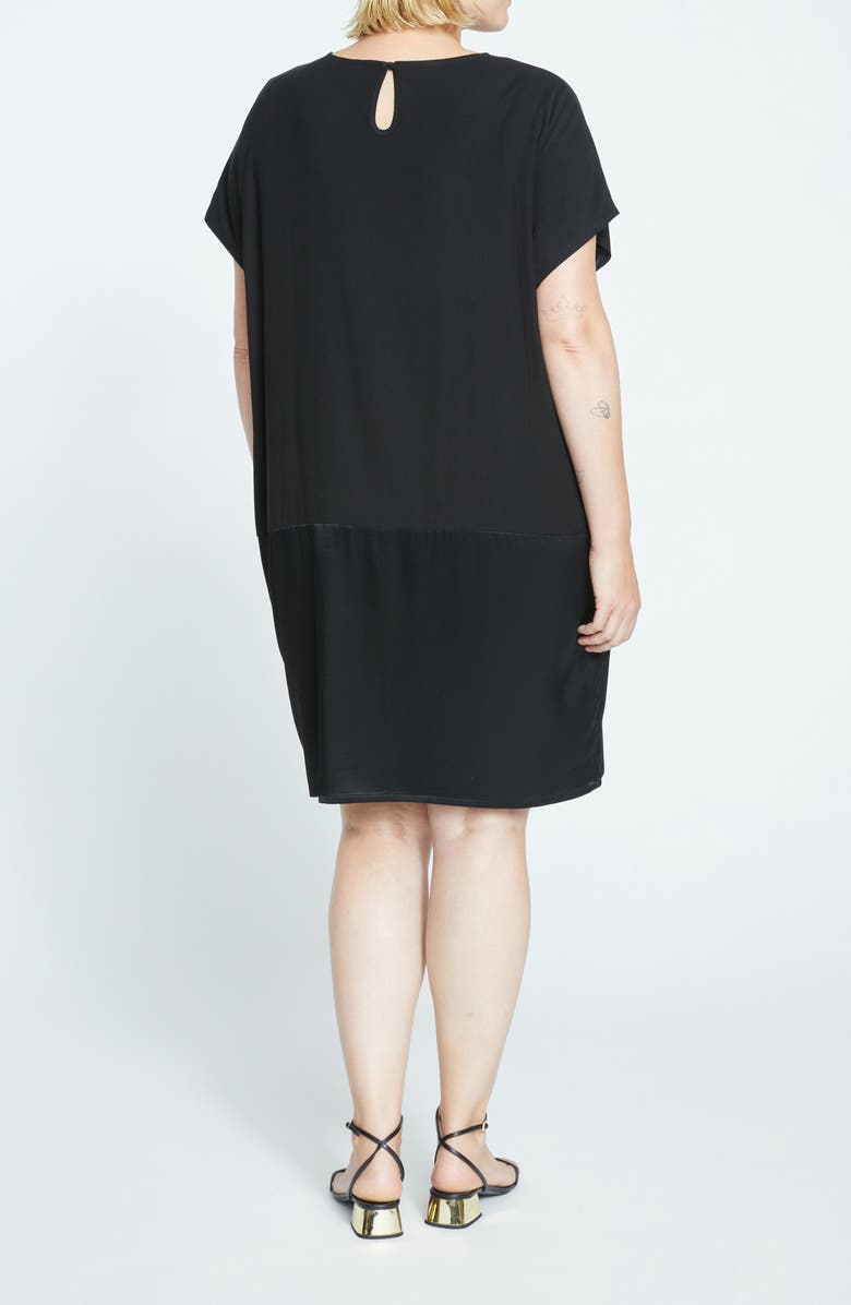 Universal Standard Avenir Double Luxe Crepe Dress, Alternate, color, Black