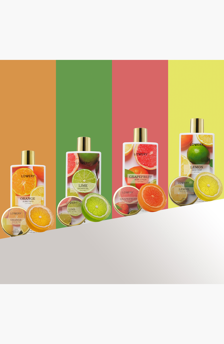 Lovery 19-Piece Citrus Bath and Body Care Gift Set, Alternate, color, Multi Citrus