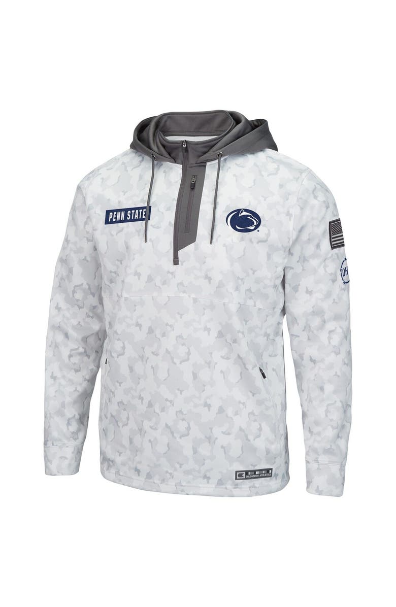COLOSSEUM Men's Colosseum Arctic Camo Penn State Nittany Lions OHT Military Appreciation Quarter-Zip Hoodie, Alternate, color, 