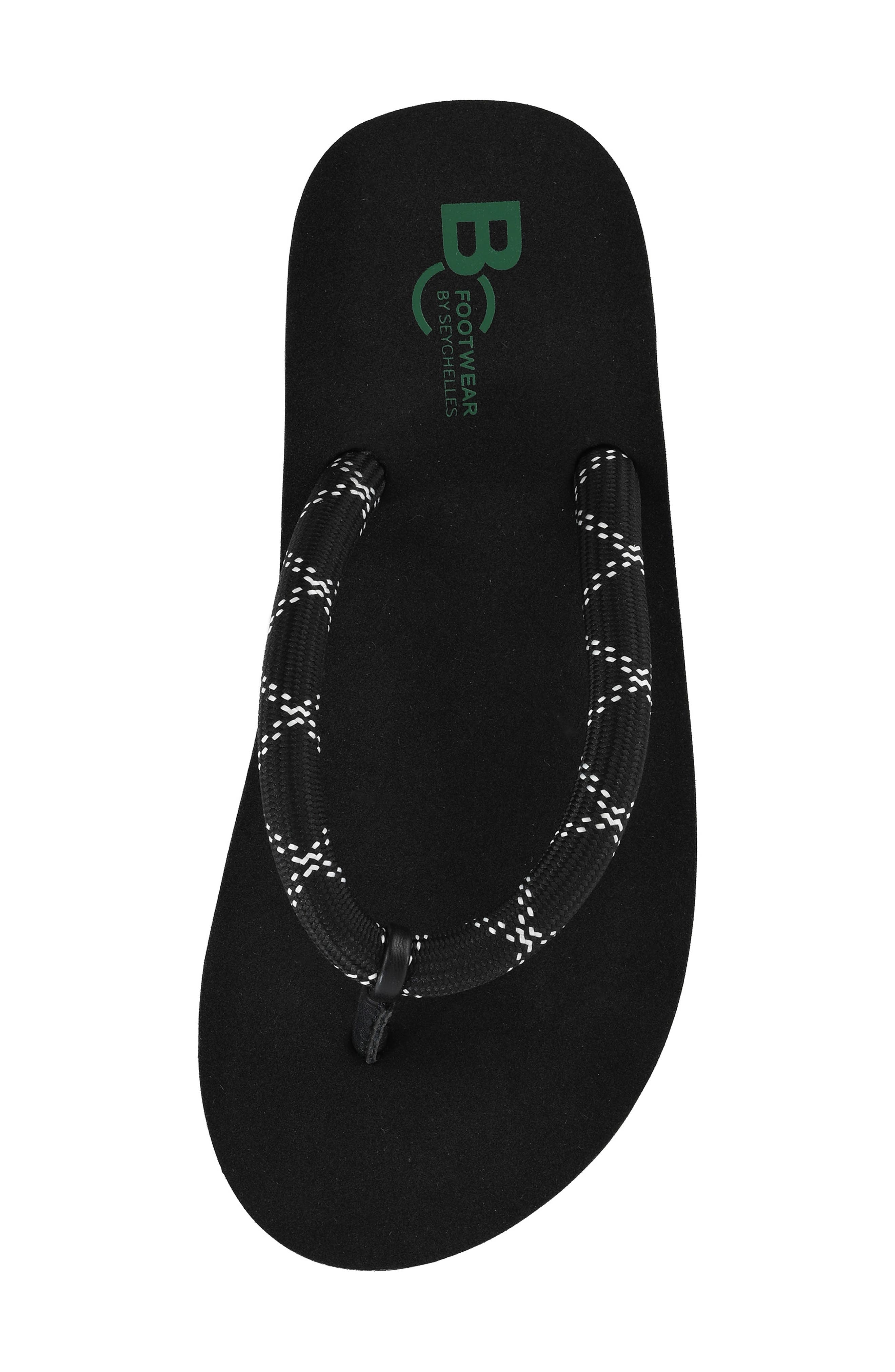 BC Footwear A Pretty Penny Platform Sandal, Alternate, color, Black/ White Rope