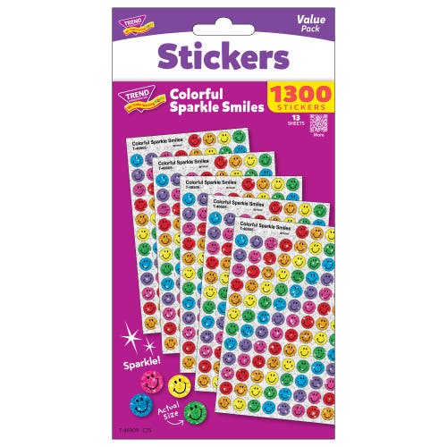 TREND SuperSpots Sparkle Smiles, 1300ct Sticker Pack in Multicolored  product