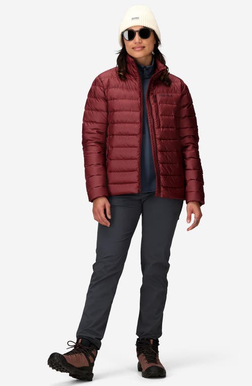 Marmot Highlander Quilted 700 Fill Power Down Puffer Jacket In Red