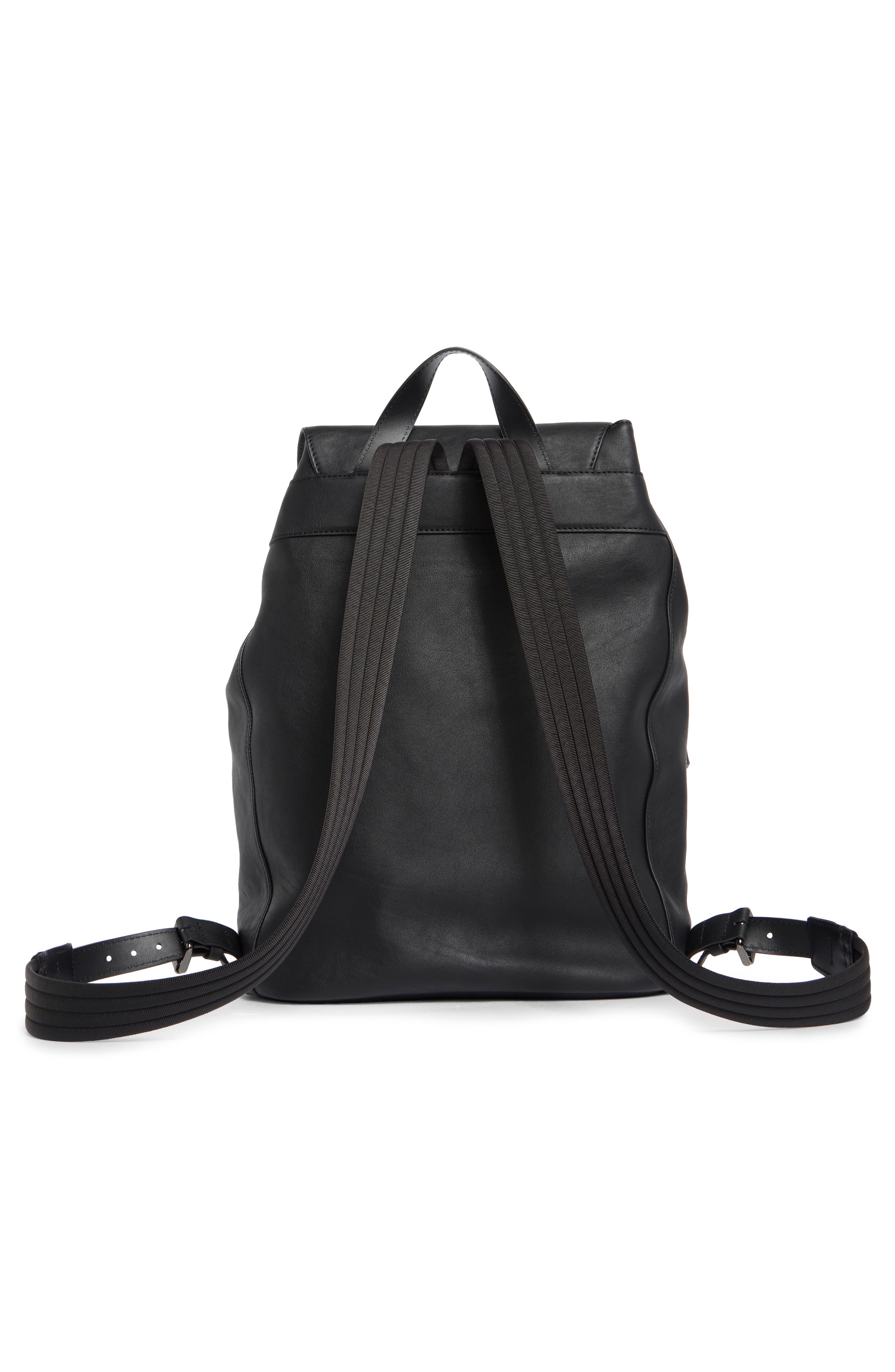 Longchamp LC3D Large Leather Backpack, Alternate, color, Black