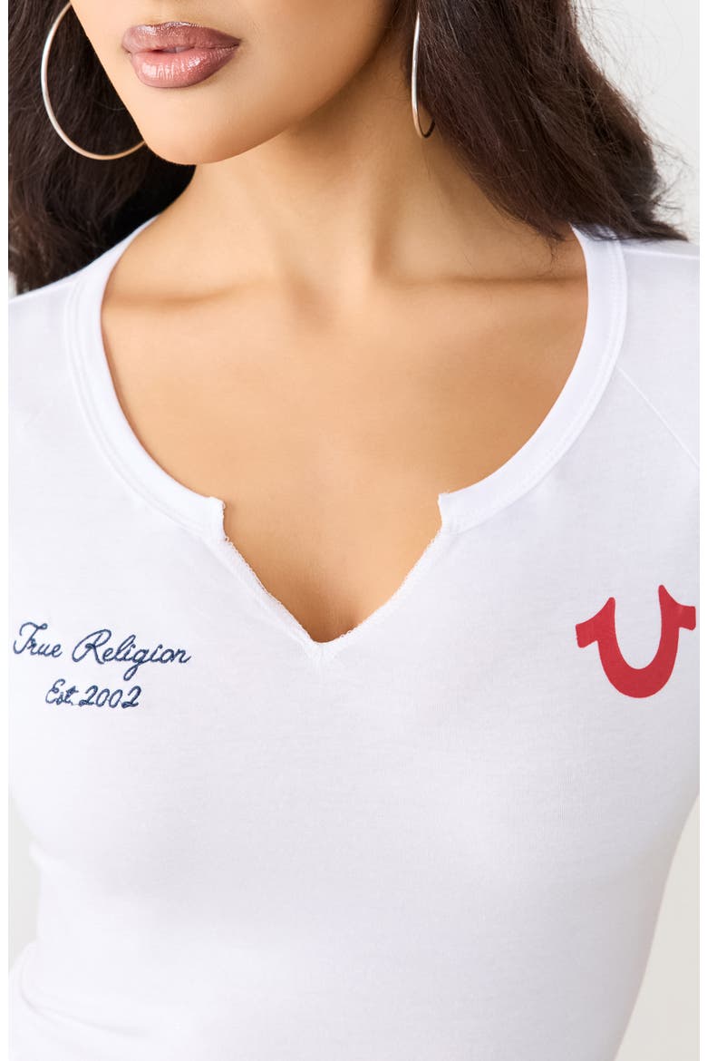 V-Notch Graphic T-Shirt, Alternate, color, OPTIC WHITE