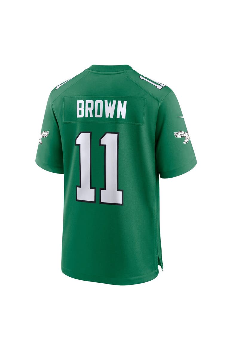 Men's Nike A.J. Brown Kelly Green Philadelphia Eagles Alternate Game Player Jersey, Alternate, color, Kelly Green