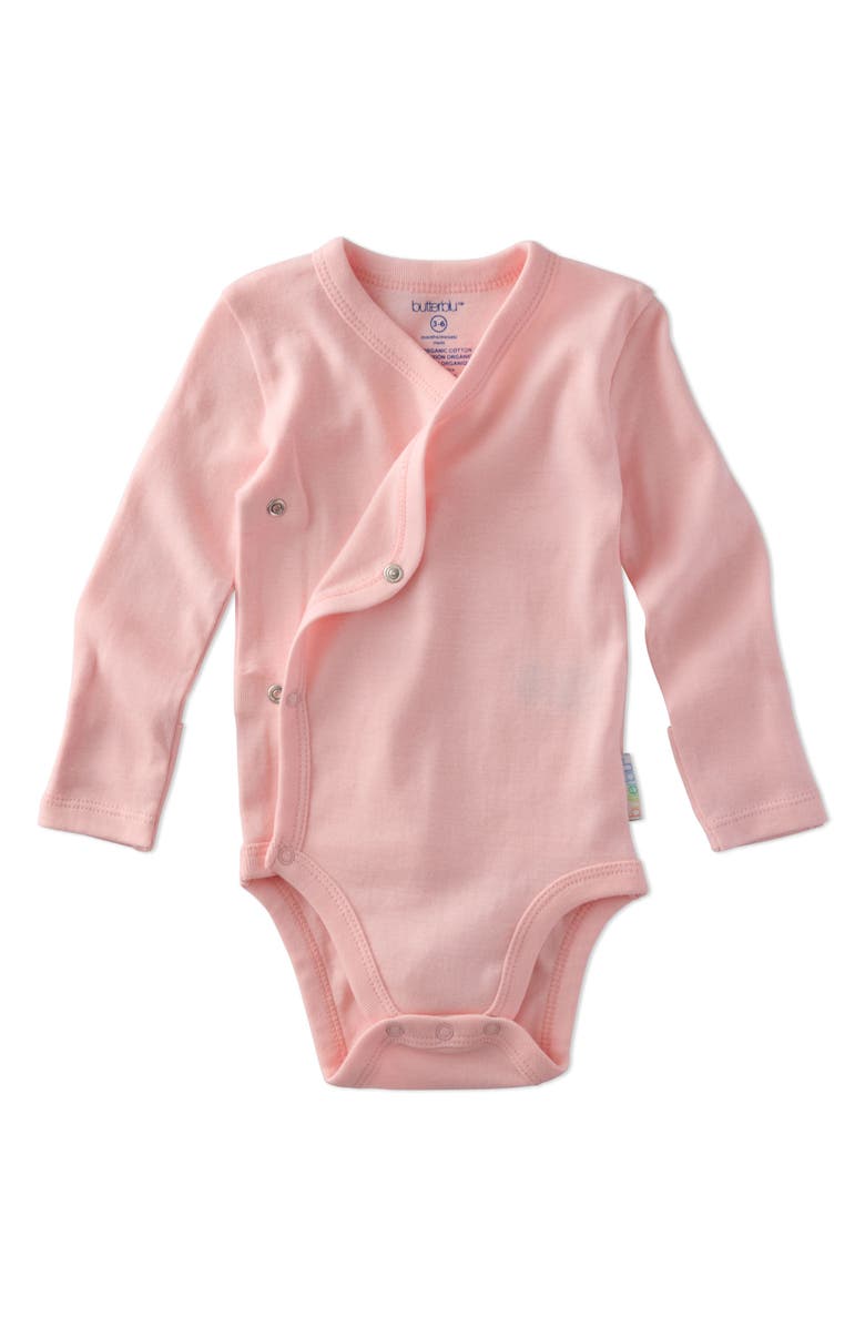 BUTTERBLU Sterling Side Snap Organic Cotton Assorted 3-Pack Bodysuits, Alternate, color, Floral Fields Check