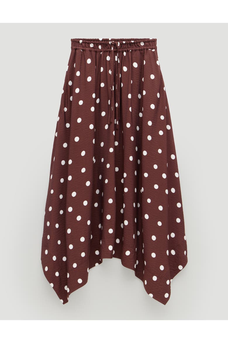 Air Flow Hanky Hem Skirt, Alternate, color, Polka Dot Brown