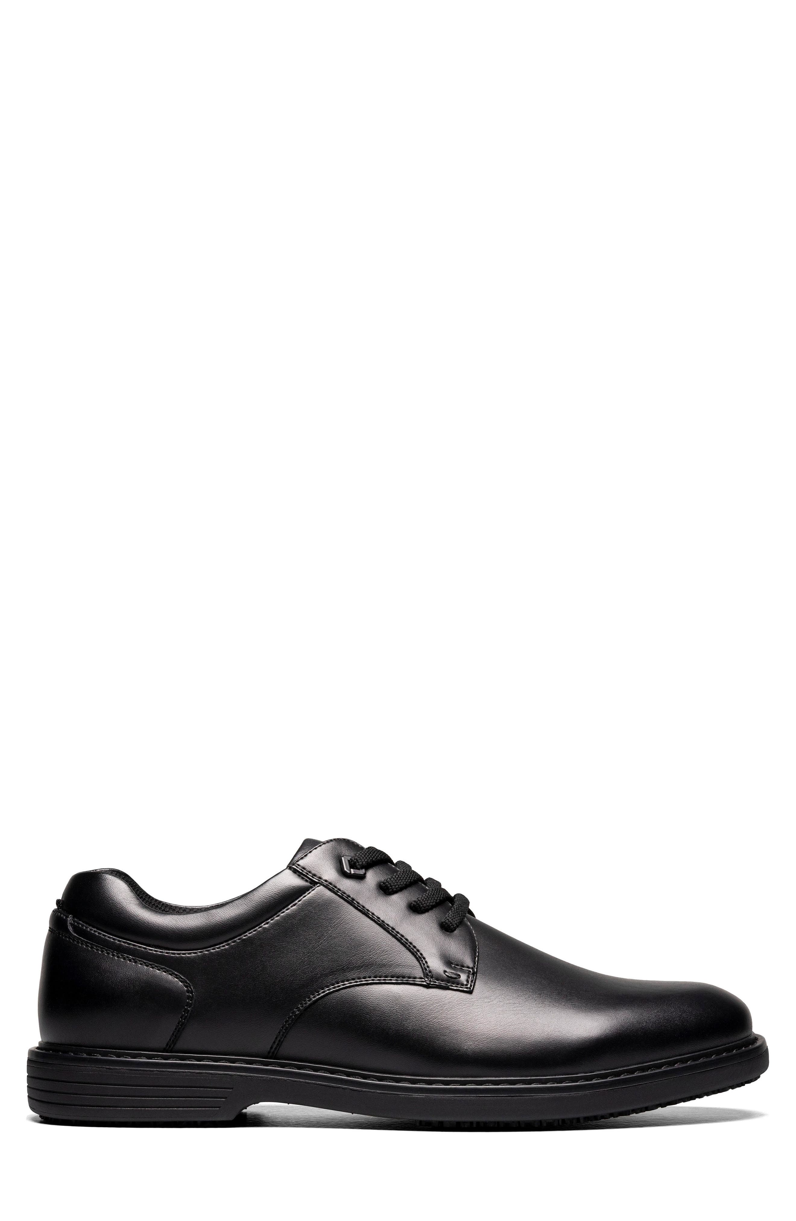 NUNN BUSH Wade Work Slip Resistant Plain Toe Derby - Wide Width Available, Alternate, color, Black