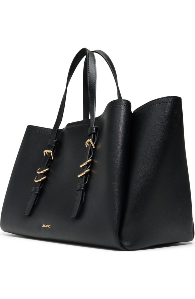 ALDO Meleahh Faux Leather Tote, Alternate, color, Black
