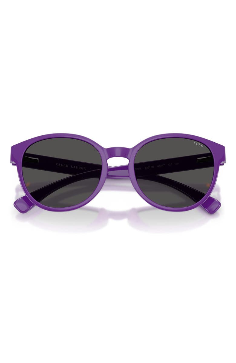 Polo Ralph Lauren Kids' 48mm Phantos Sunglasses, Alternate, color, Shiny Purple / Dark Grey