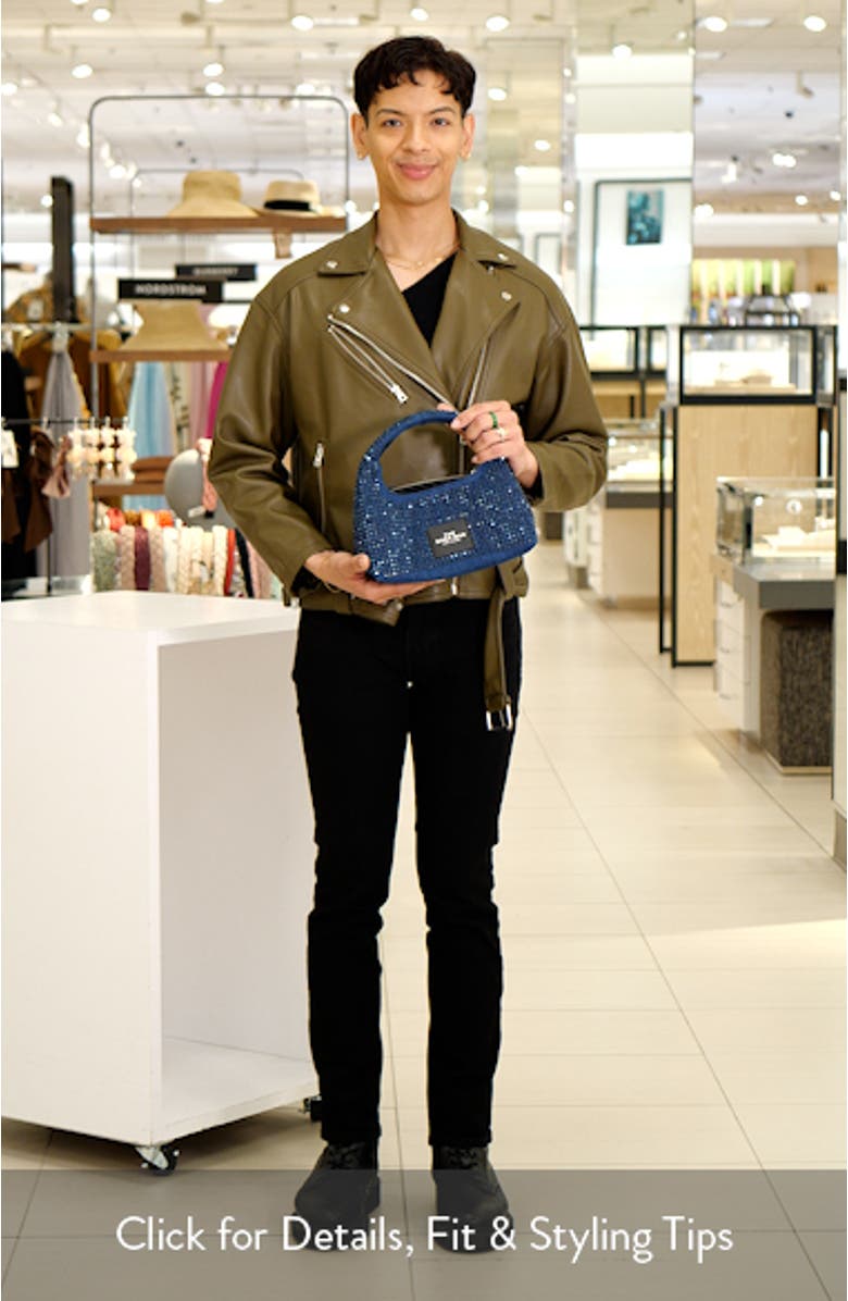 The Mini Crystal Denim Sack Bag, sales video thumbnail