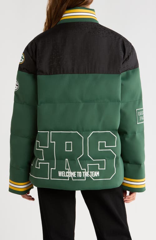 Off Season Nfl Team Water Repellent Puffer Jacket In Green