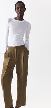 H&M Barrel-leg Twill Trousers