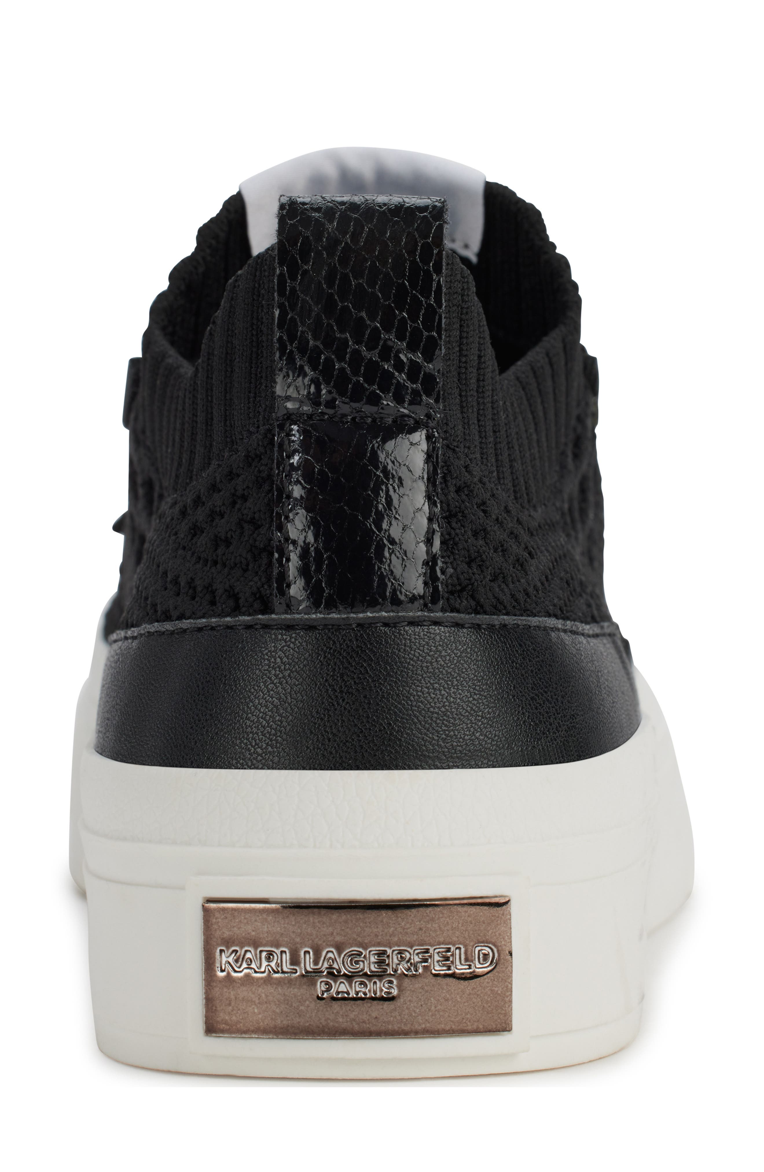 KARL LAGERFELD PARIS Gabby Slip-On Knit Sneaker, Alternate, color, Black