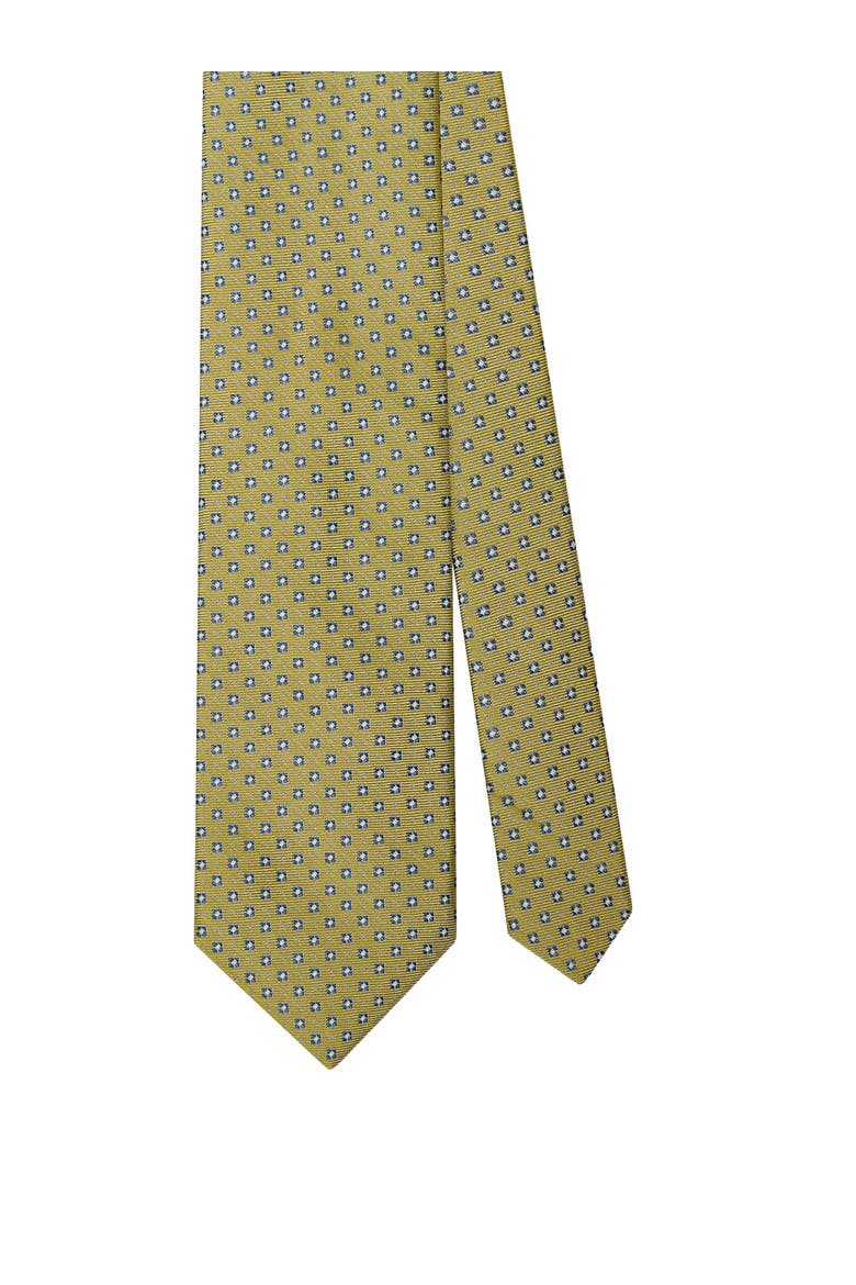 Robert Micro Neat Geo Spot Best of Class Necktie, Main, color, Green