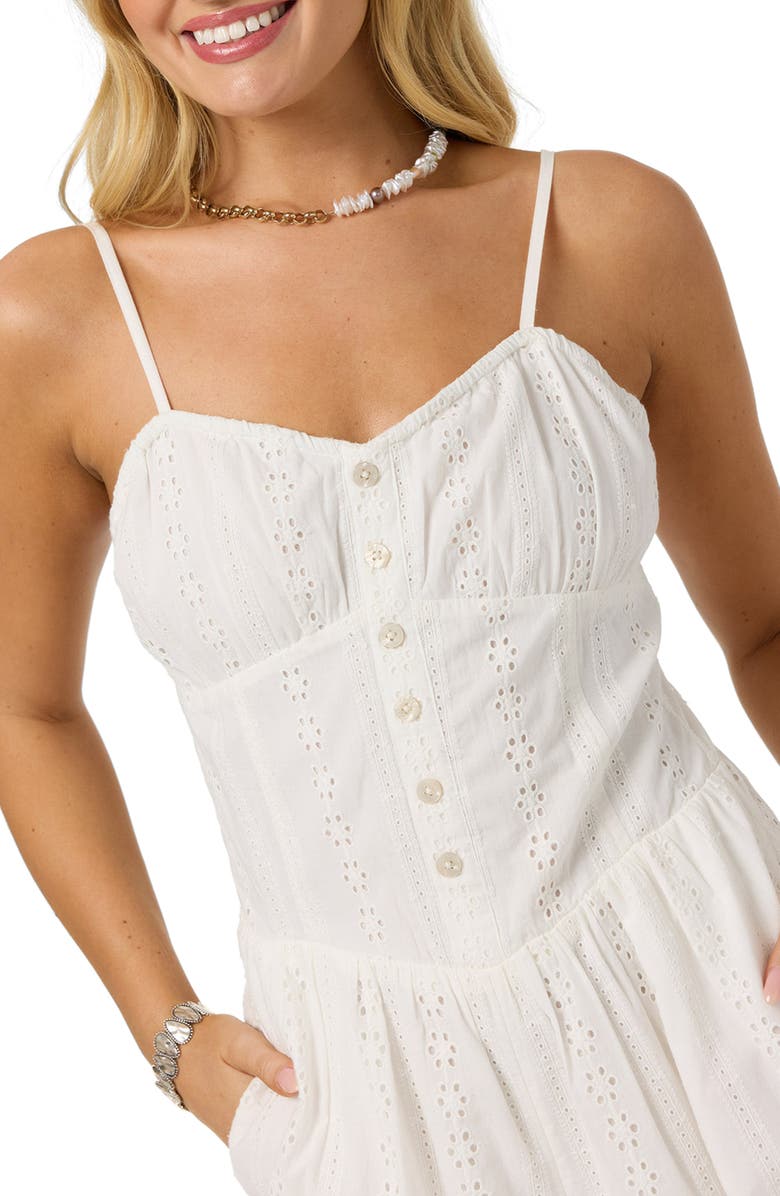 O'Neill Olive Cotton Romper, Alternate, color, White