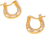 Girls Crew Horseshoe Huggie Hoop Earrings