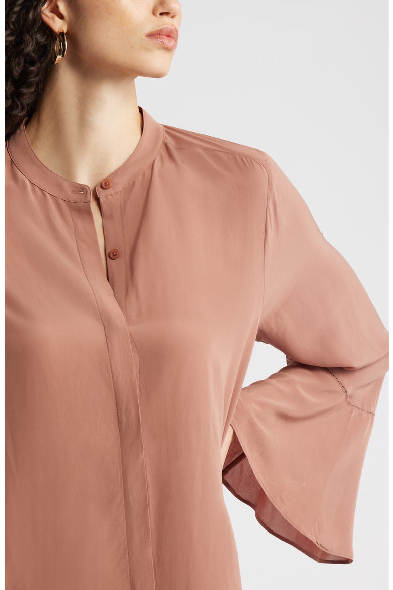 Long Sleeve Minidress, Alternate, color, BROWN CLOVE