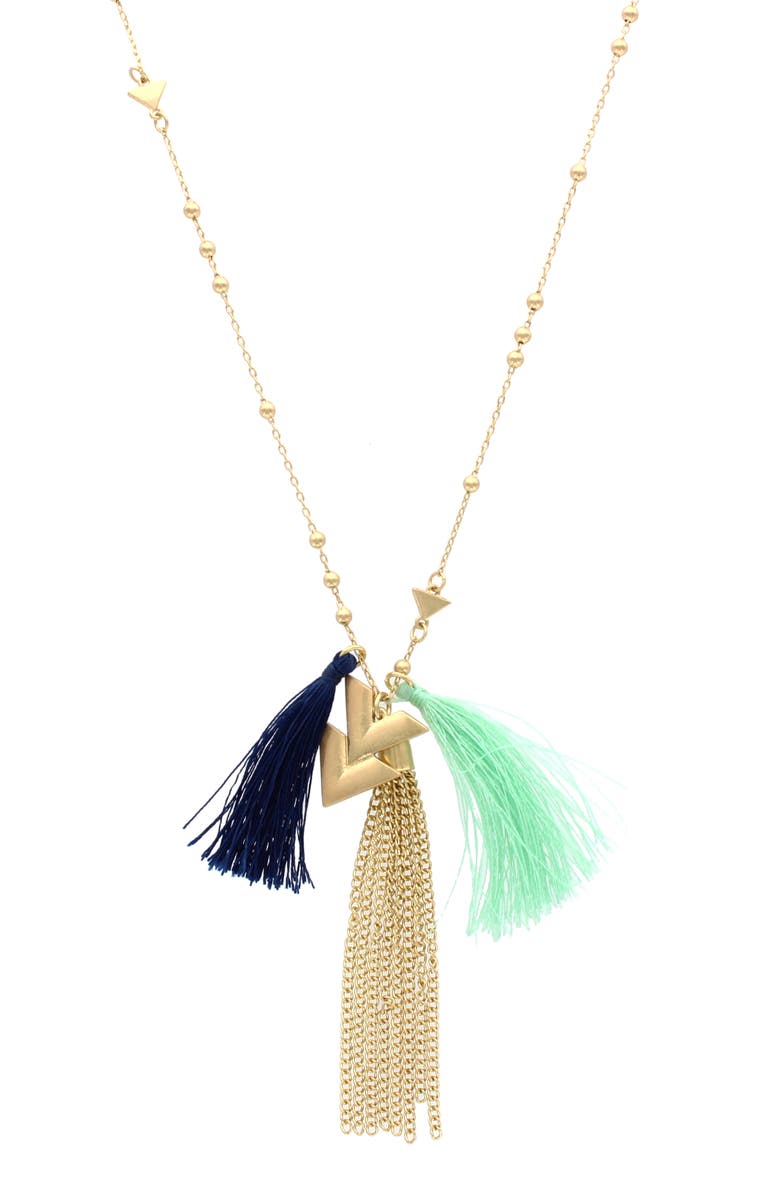 OLIVIA WELLES Fara Tassel Pendant Necklace, Main, color,