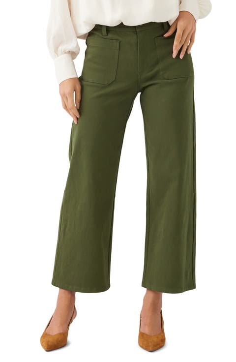 Lauren Patch Pocket Crop Wide Leg Pants (Regular & Petite)