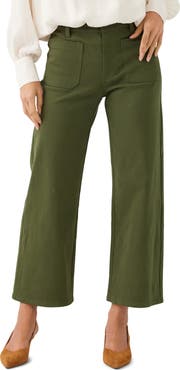 Karen Kane Lauren Patch Pocket Crop Wide Leg Pants