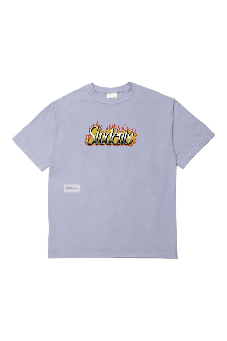Too Late Oversize Cotton Graphic T-Shirt, Main, color, WISTERIA