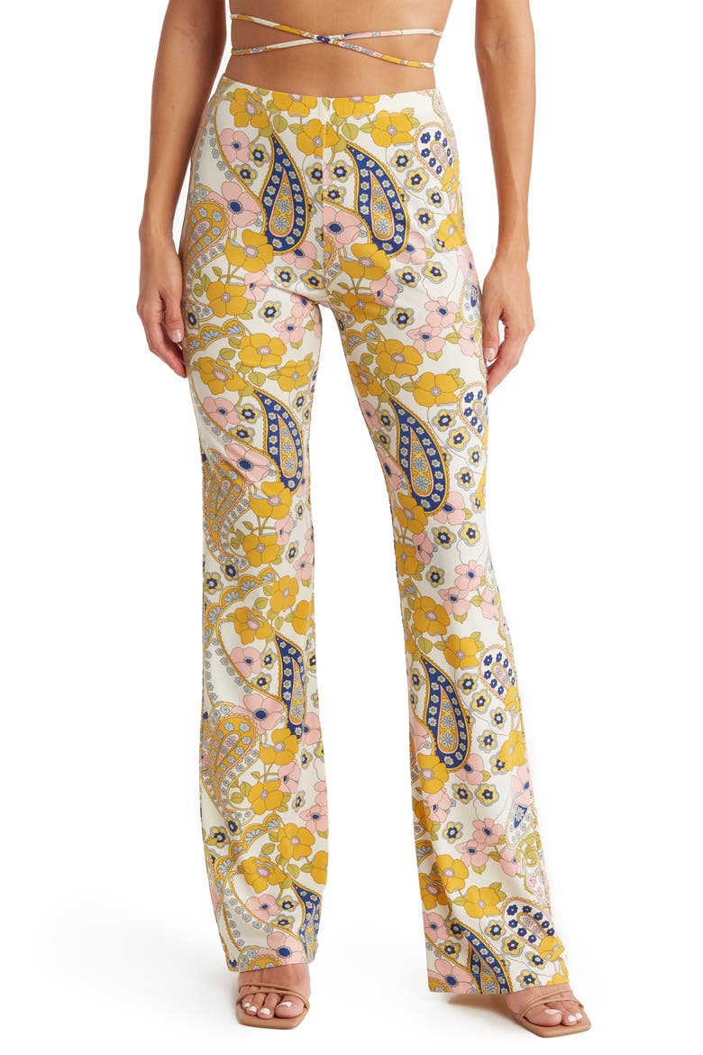 Decker Flare Leg Pants, Main, color, VINTAGE PAISLEY