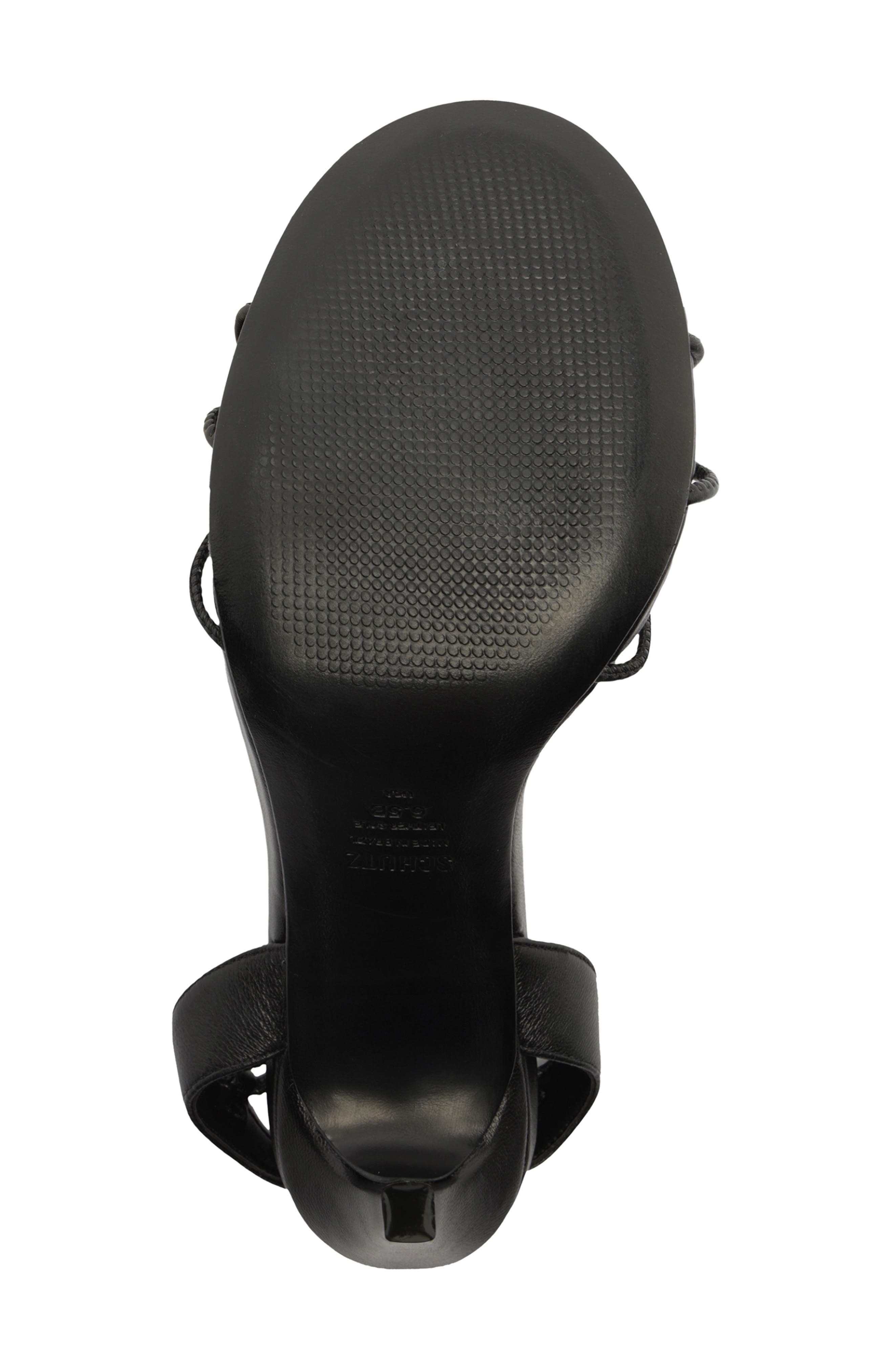 Schutz Jules Ankle Strap Stiletto Sandal, Alternate, color, Black