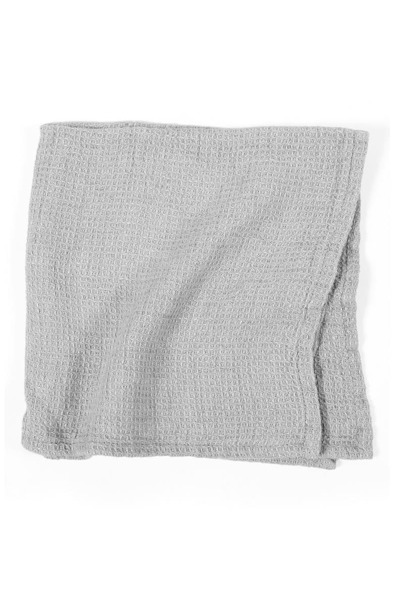 Willows Set of 4 Linen Napkins, Main, color, GREY