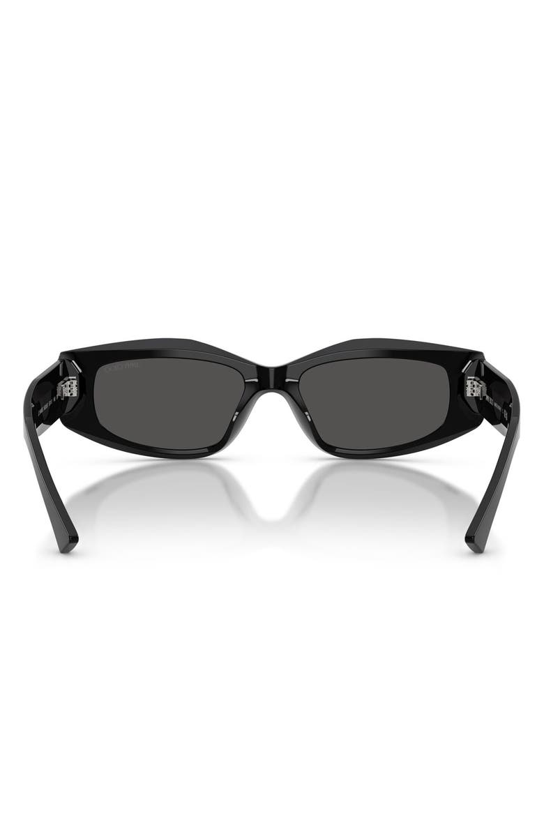Jimmy Choo 53mm Irregular Sunglasses, Alternate, color, Black / Dark Grey