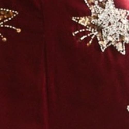 Nasty Gal Star Embellished Velvet Halter Jumpsuit In Burgundy