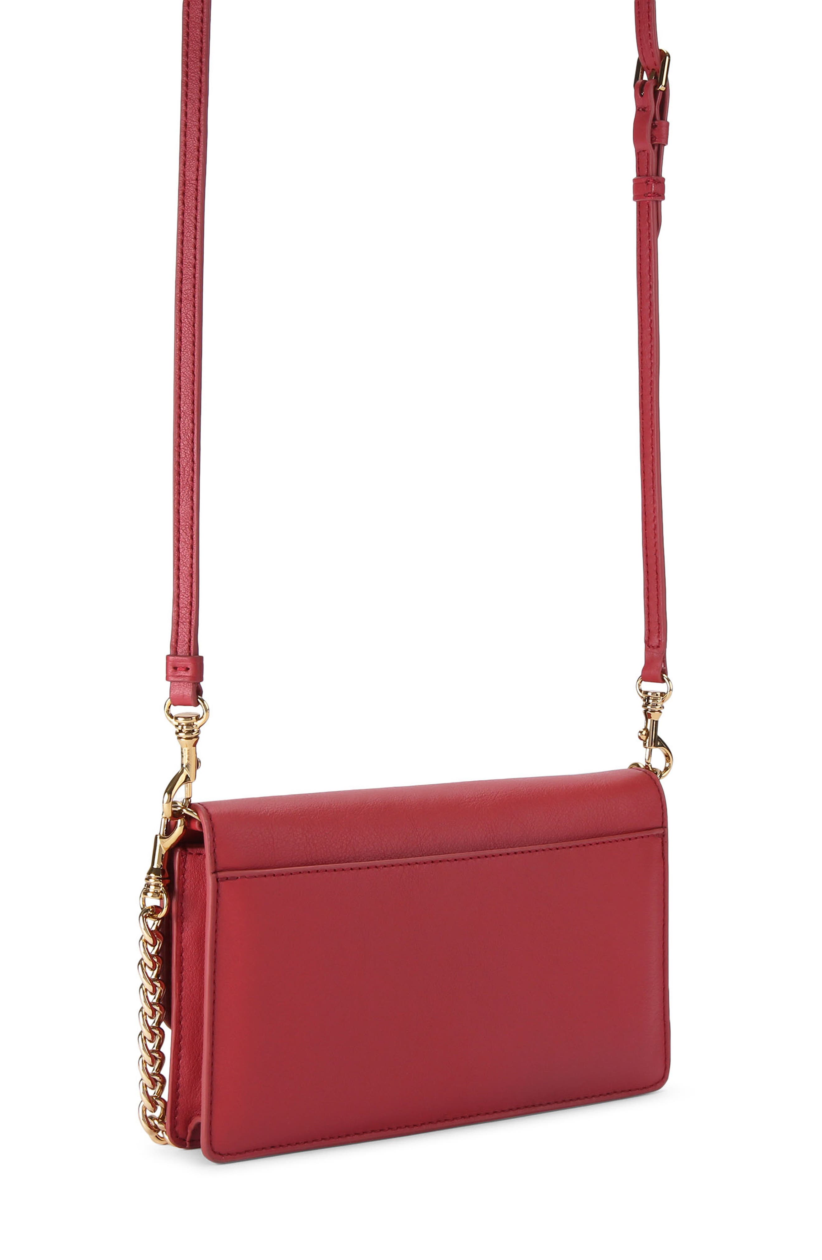 Small Sloane Soft Leather Crossbody Bag, Alternate, color, RED/ OTHER