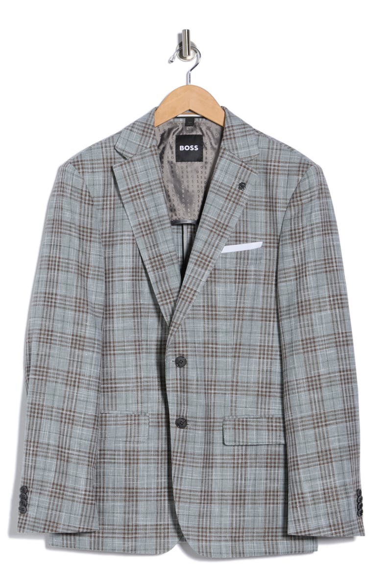 BOSS Hutson Virgin Wool Blend Sport Coat, Main, color, Light/ Pastel Green