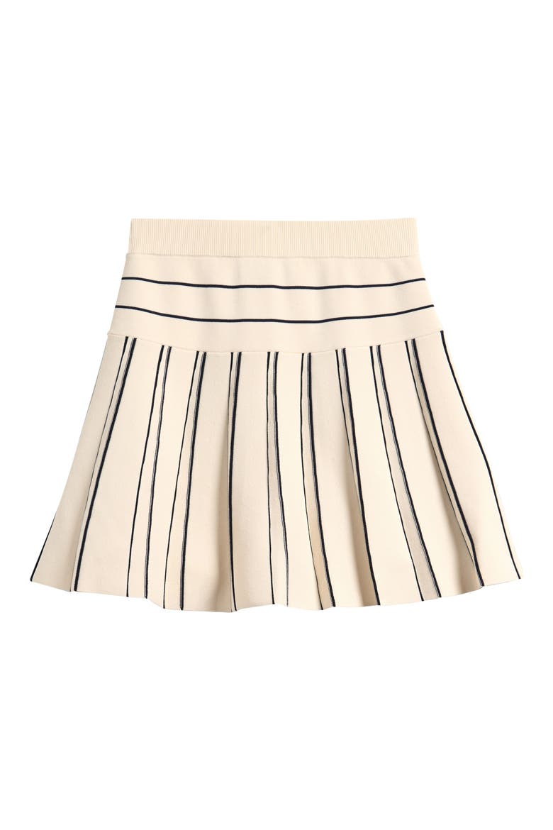 Kids' Alice Pleated Miniskirt, Main, color, IVORY/ NAVY