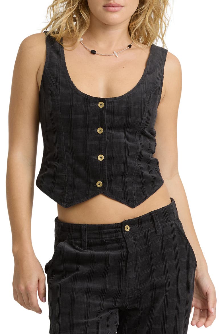 Holidazed Jacquard Corduroy Vest, Main, color, BLACK SANDS