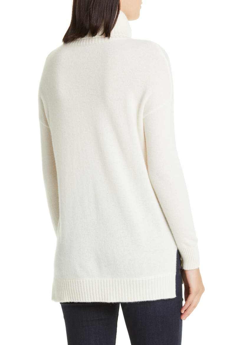 Turtleneck Cashmere Sweater, Alternate, color, IVORY