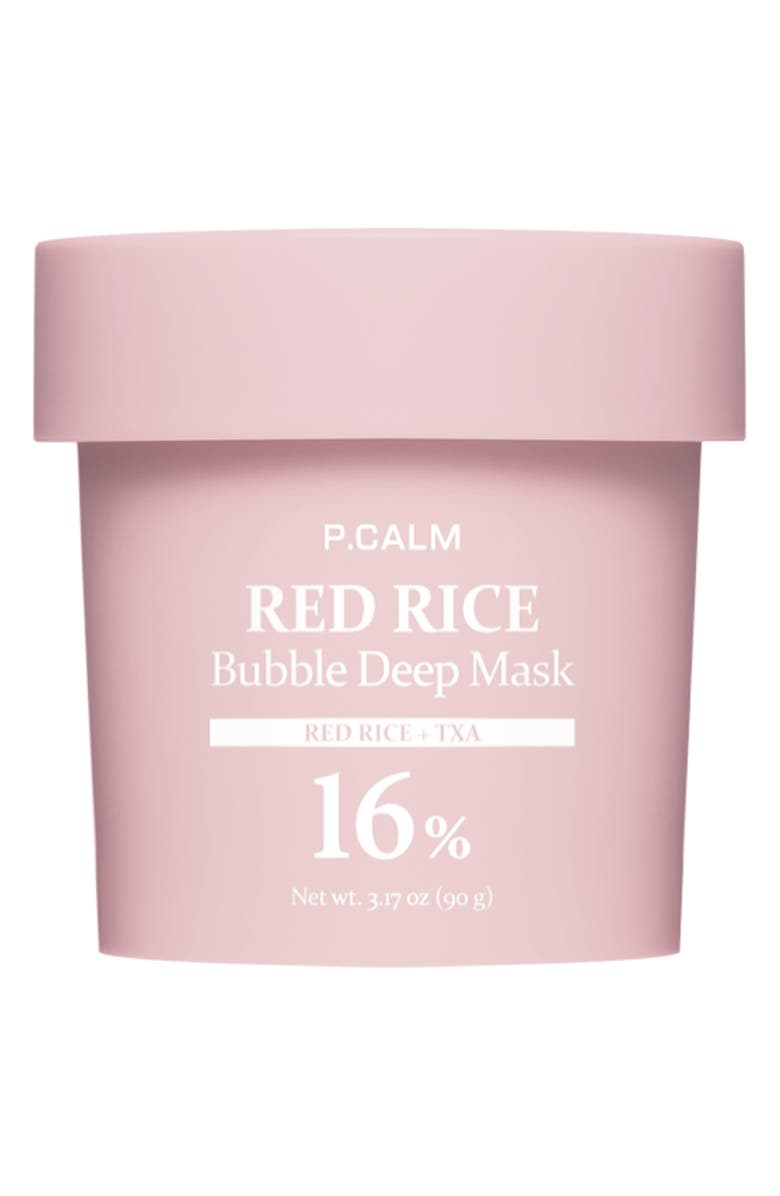 P.Calm Red Rice Bubble Deep Mask, Main, color,