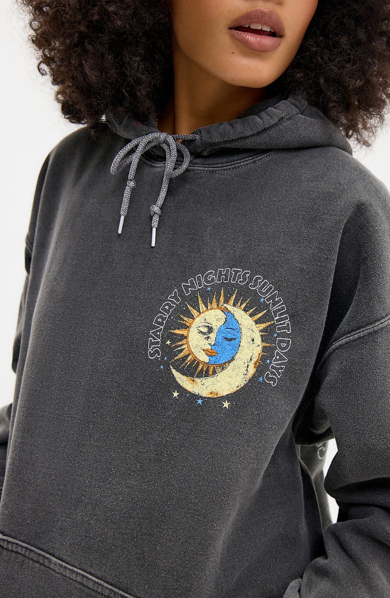 BDG Urban Outfitters Starry Nights Graphic Hoodie, Alternate, color, Washed Black