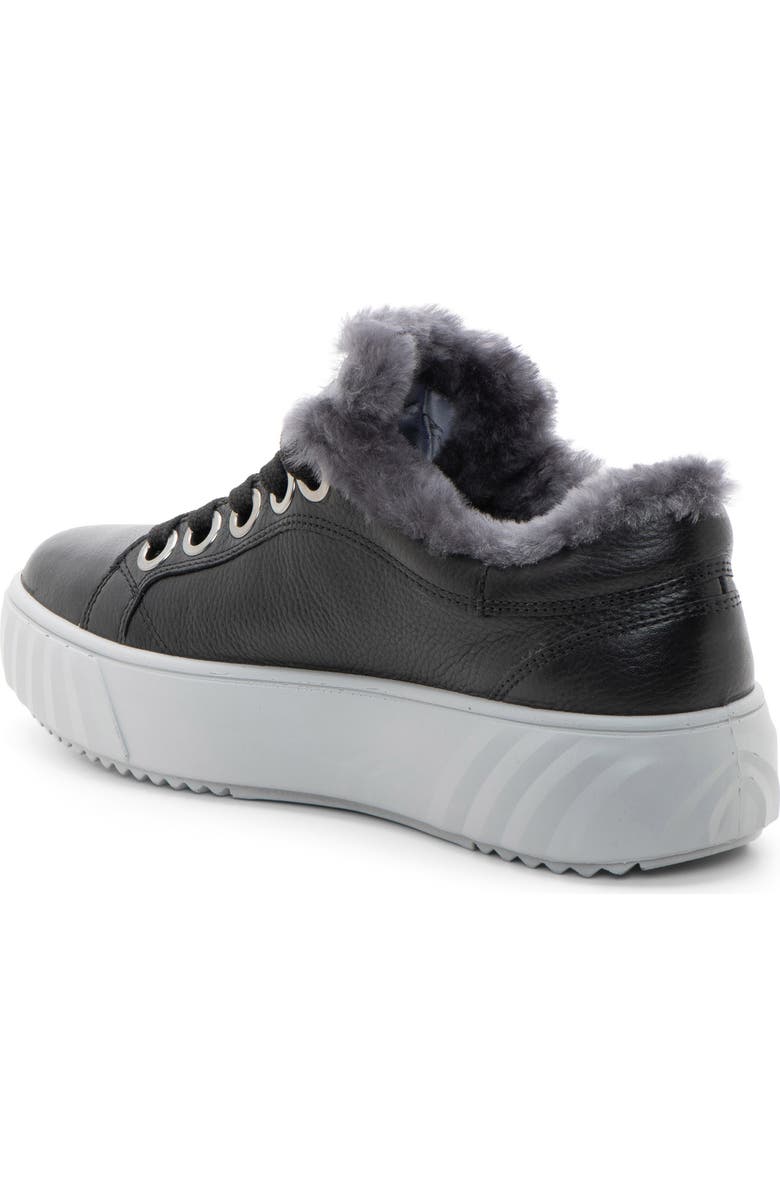 ara Mikky Genuine Shearling Sneaker, Alternate, color, Black