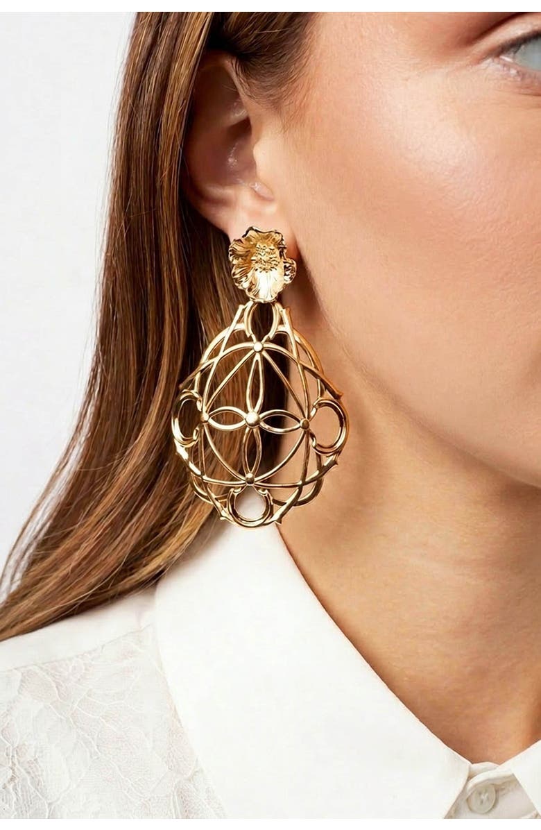 Astor & Orion Astra Statement Earrings Gold, Alternate, color, Gold