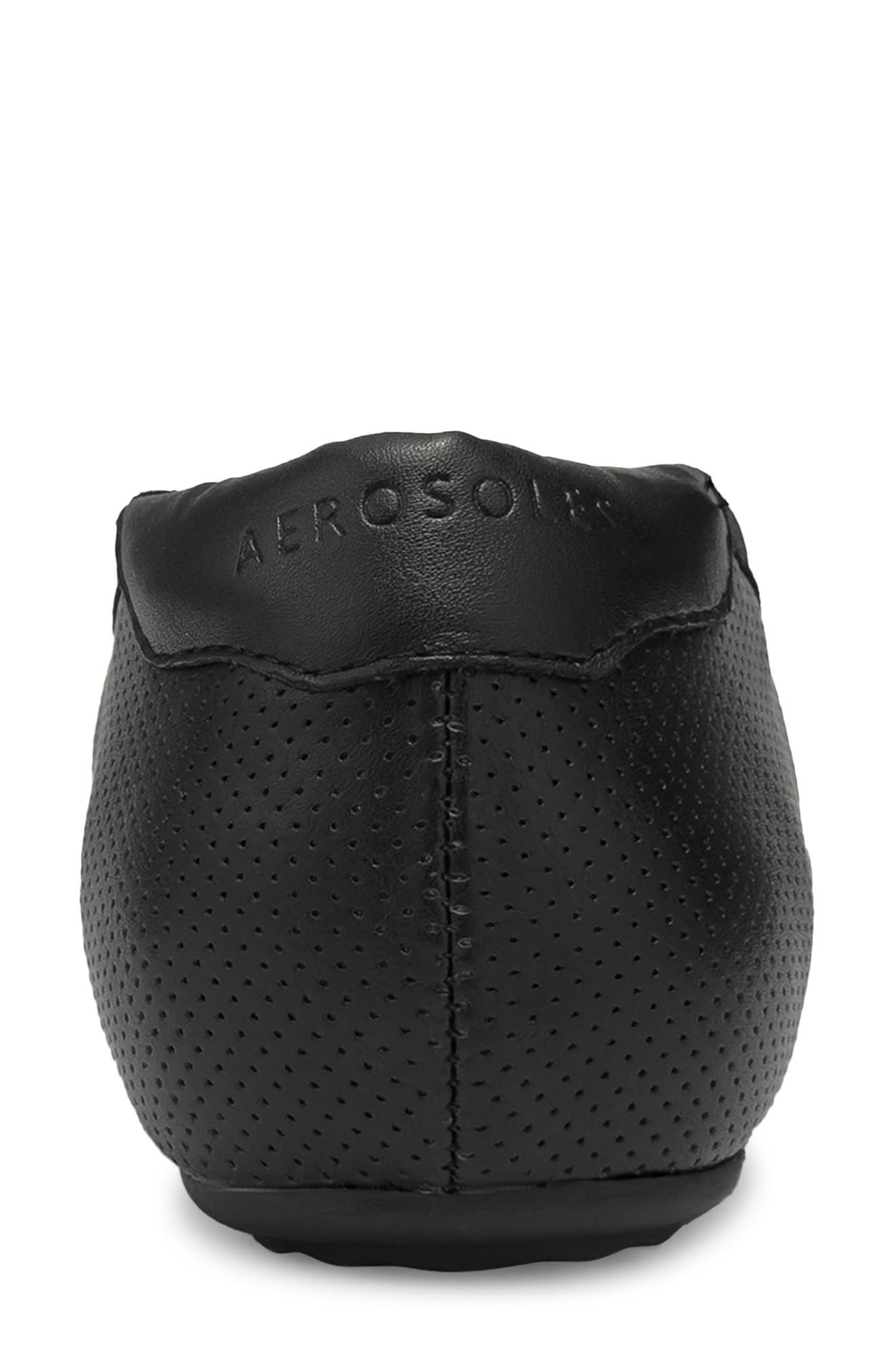 Aerosoles Onyx Ballet Loafer, Alternate, color, Black Perforated