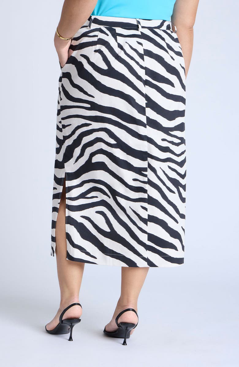 ELOQUII Print Midi Skirt, Alternate, color, 