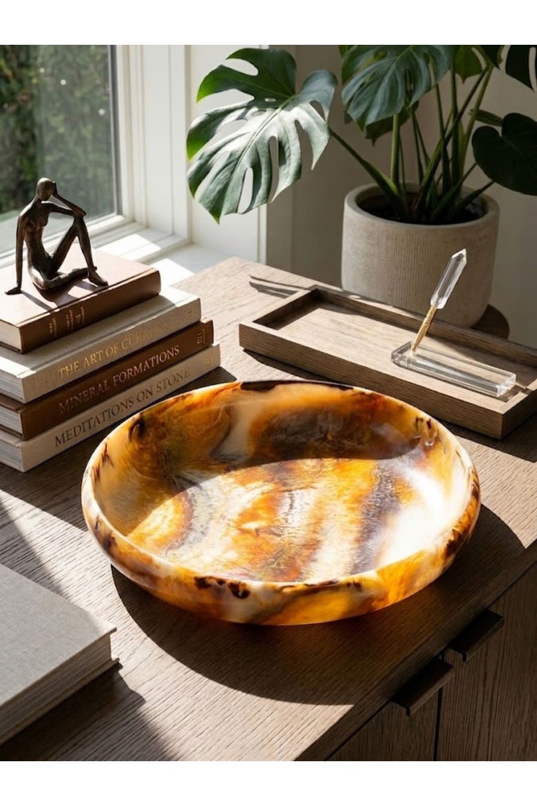 Bonita Decorative Bowl, Alternate, color, Brown