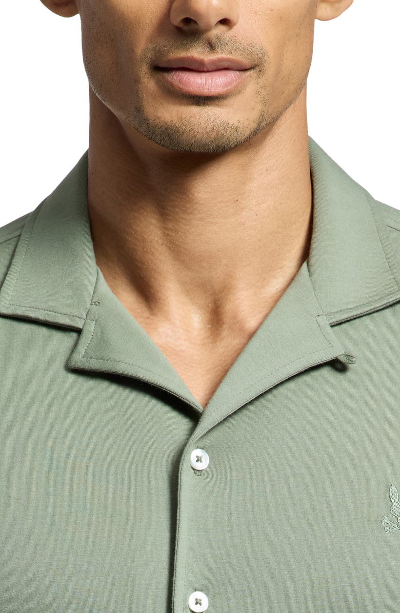 Psycho Bunny Bryan Pima Cotton Blend Camp Shirt, Alternate, color, 