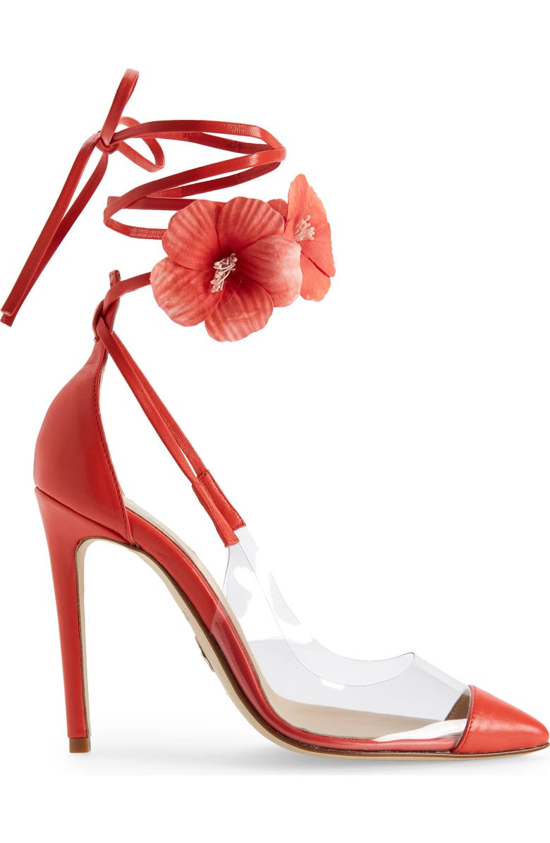 Brother Vellies de Fleur Ankle Tie Pointed Toe Pump, Alternate, color,