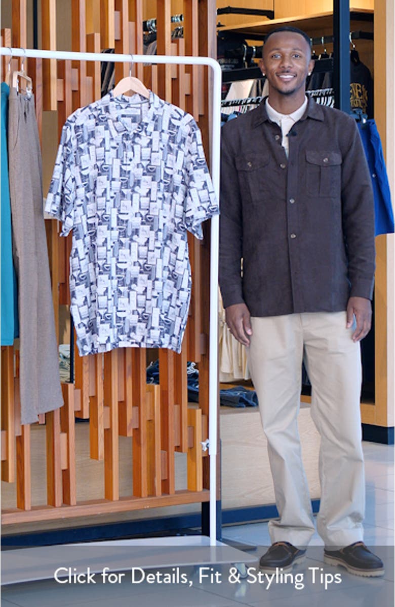 Bahama Coast Tropical Tonic Cocktail Print IslandZone<sup>®</sup> Polo, sales video thumbnail